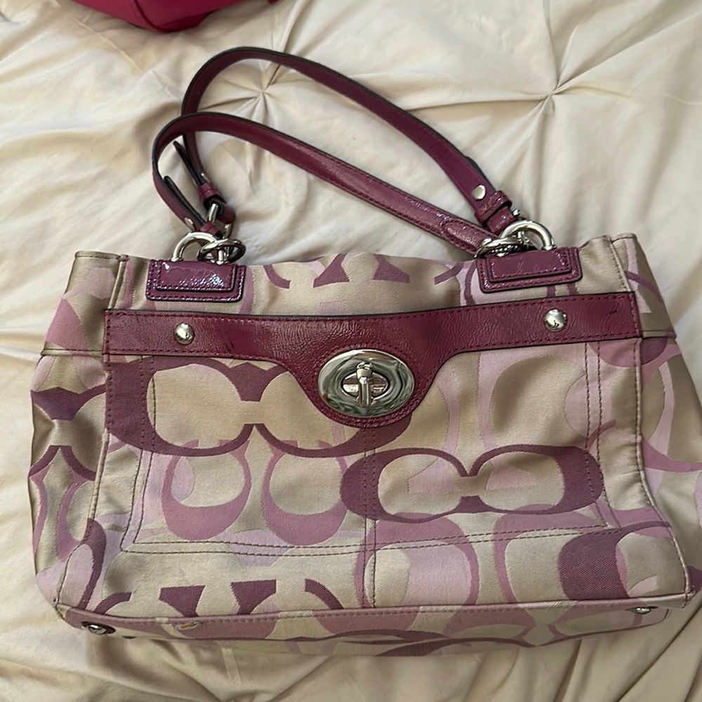 Purple Coach Handbag